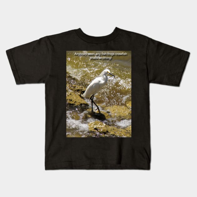 Egret Kids T-Shirt by DylanArtNPhoto